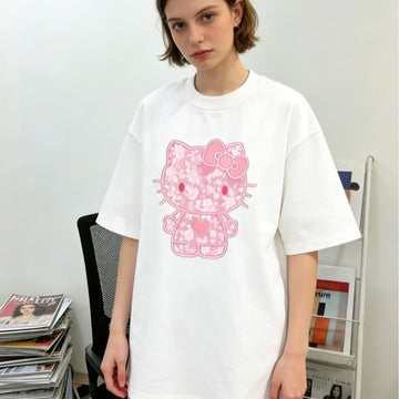 ゆったり 体型カバー ファッショ 半袖  Tシャツ S-13228