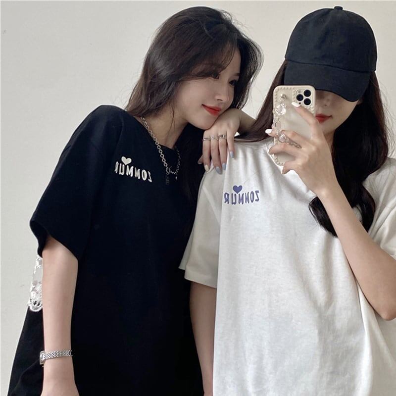 デザイン感 切り替え チャーミング プリント Tシャツ カットソー＜S-3538＞