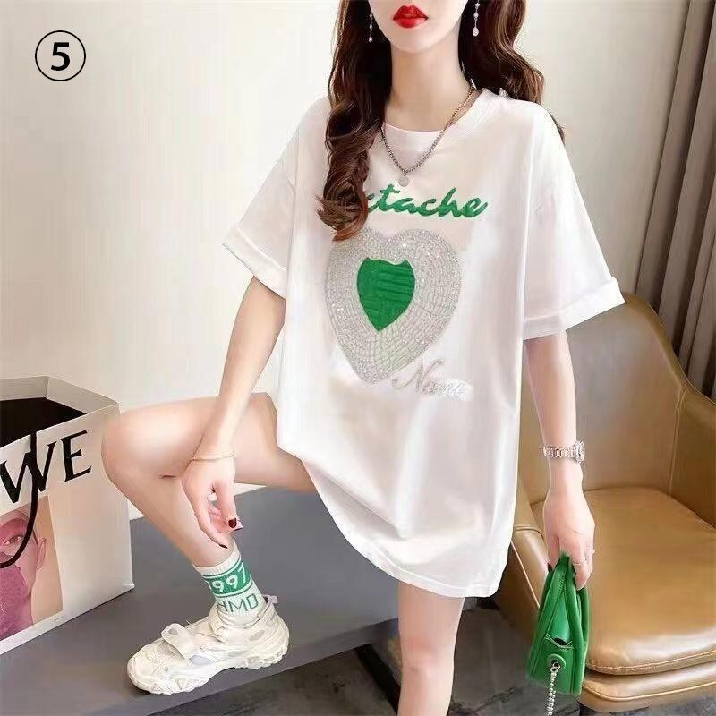 話題沸騰中 ファッション スウィート プリント 半袖Tシャツ<S-8517>