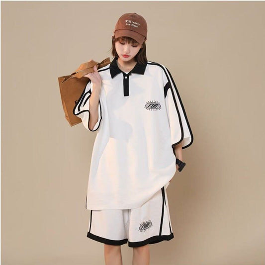 定番シンプル 半袖Ｔシャツⅹパンツセット 絶対流行 男女兼用<S-6538>