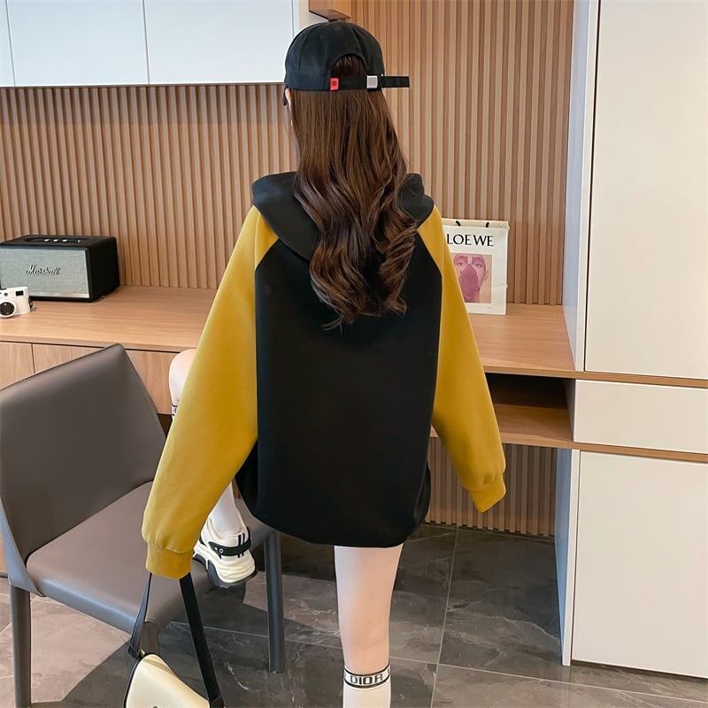 韓国系グラフィックプリントパーカー二色あり＜S-4083＞