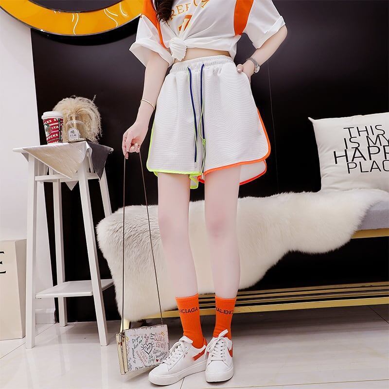 デザイン感 カジュアル 美腿効果抜群 プリント パンツ ボトムス＜S-3293＞
