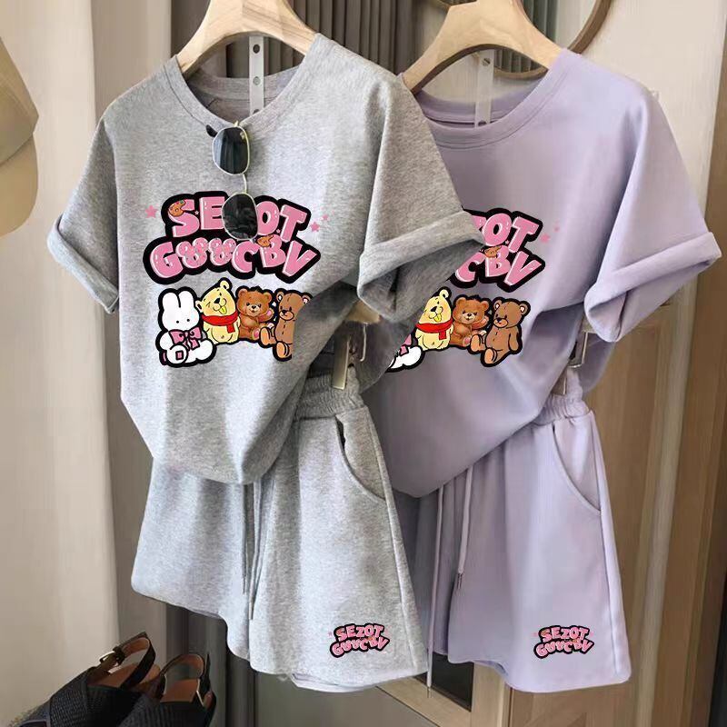 カジュアル 半袖 全４色 Tシャツ ショートパンツ セットアップ ＜S-11598＞