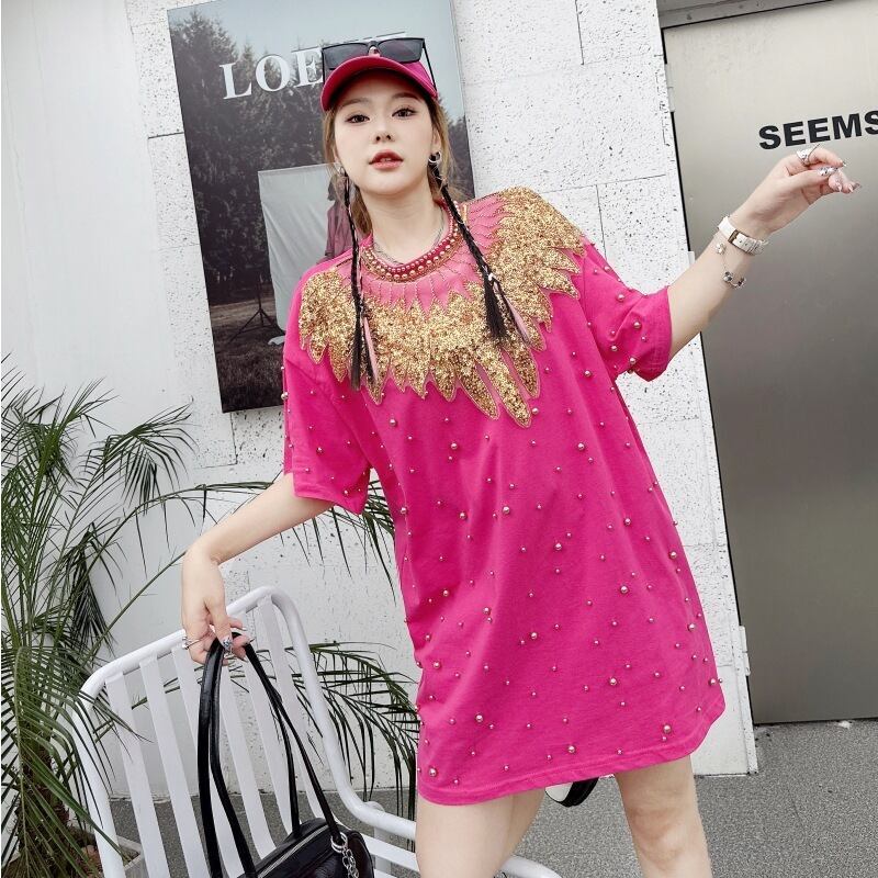 好感度UP 早い者勝ち 絶対流行 カジュアル 2色選択 Tシャツ<S-11507>