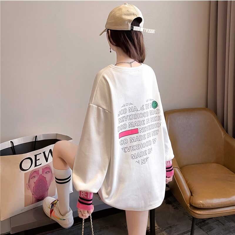 オシャレ度満点 プリント 美感いっぱい 切り替え 長袖 Tシャツ カットソー＜S-2790＞