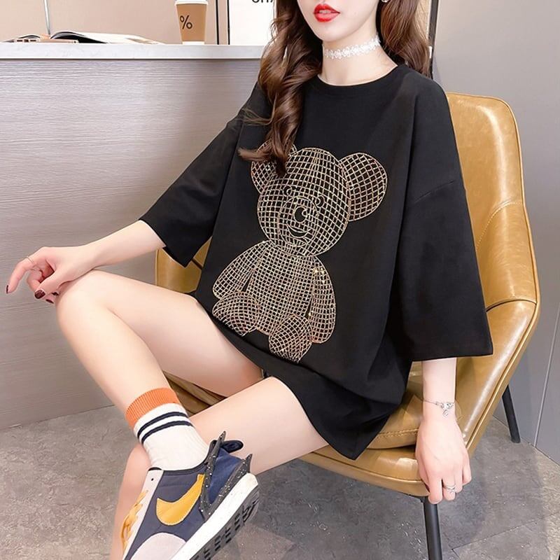 今季大好評 切り替え 美感いっぱい プリント Tシャツ カットソー＜S-3503＞