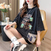 スタイリッシュ 3色選択可 一目惚れ カートゥーンプリント Tシャツ カットソー＜S-3091＞