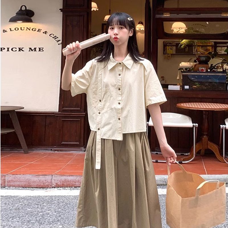 大人可愛い レトロ カジュアル 半袖 シャツ MO-80059