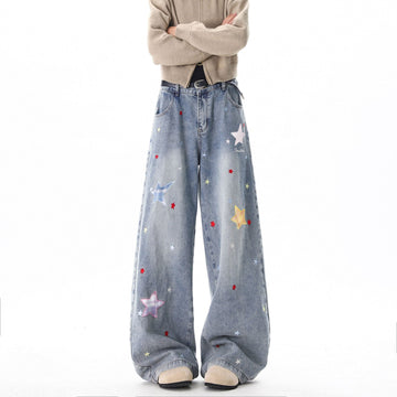 人気アイテム 体型カバー カジュアル デニムパンツ U-80126