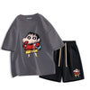 男女兼用 カジュアル Tシャツ & ショーツ セットアップ S-13267