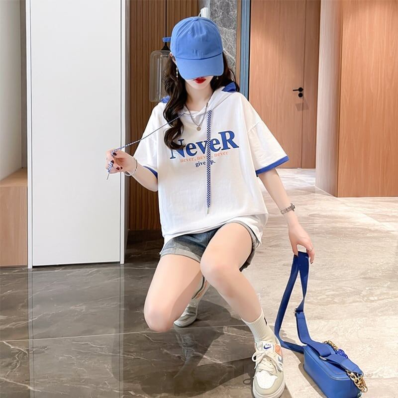 カジュアル 切り替え オシャレ度満点 プリント Tシャツ カットソー＜S-3656＞