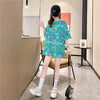スタイリッシュ プリント 一目惚れ Tシャツ カットソー ワンピース＜S-3322＞