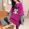シンプル レイヤード風 ファッション プリント Tシャツ カットソー＜S-8131＞
