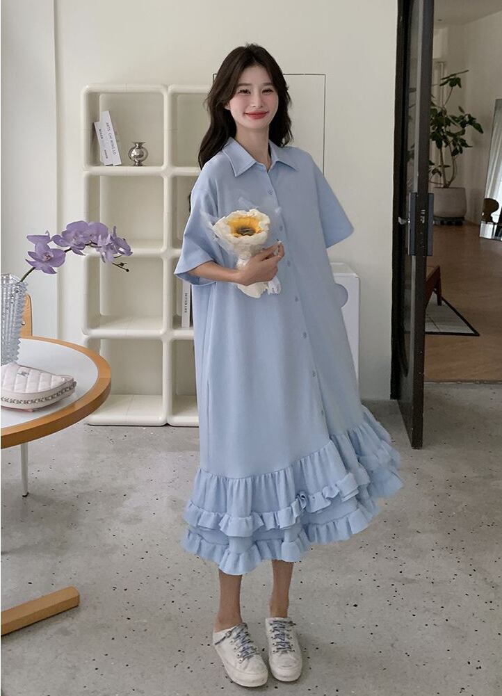 コーデ要らずで抜け感を演出！ 切り替え 上品な大人可愛い ワンピース<S-9033>