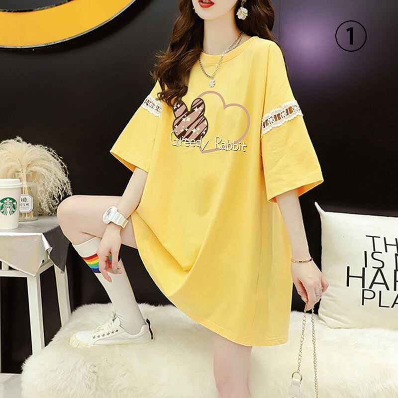 好感度UP リボン キュート プリント全3色 半袖Tシャツ カットソー ＜S-8555＞