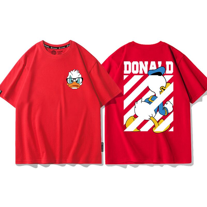男女兼用 人気 プリント 半袖 Tシャツ <S-13164>