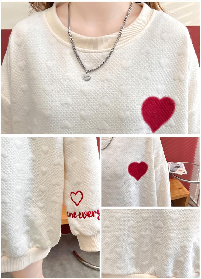 定番シンプル アルファベット刺? ハートマーク 三色 スウェット＜S-3996＞