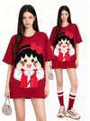 ゆったり ファッション プリント カジュアル Tシャツ S-13297