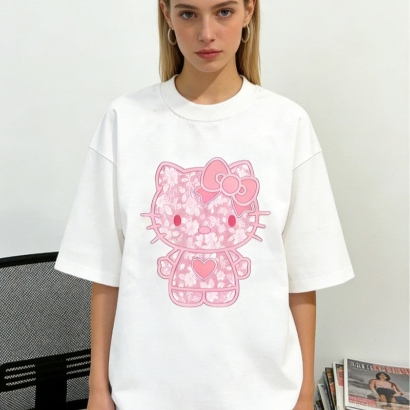 ゆったり 体型カバー ファッショ 半袖  Tシャツ S-13228