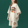 早い者勝ち プリント Tシャツ & ショーツ セットアップ S-13236