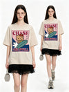 上質 シンプル プリント カジュアル Tシャツ S-13295