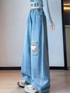 ゆったり ロング カジュアル デニムパンツ U-13573