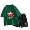 男女兼用 カジュアル Tシャツ & ショーツ セットアップ S-13267