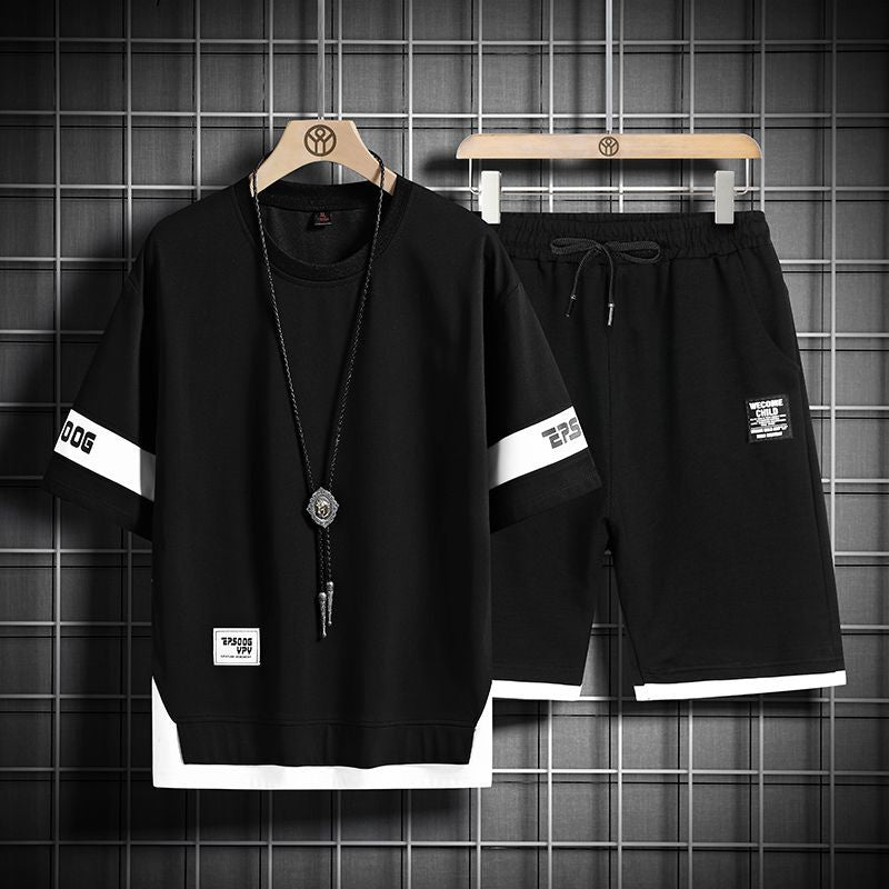 男女兼用 大人気 シンプル Tシャツ & ショーツ セットアップ MO-80020