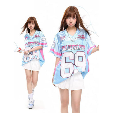 冷感快適 プリント カジュアル Tシャツ S-13292