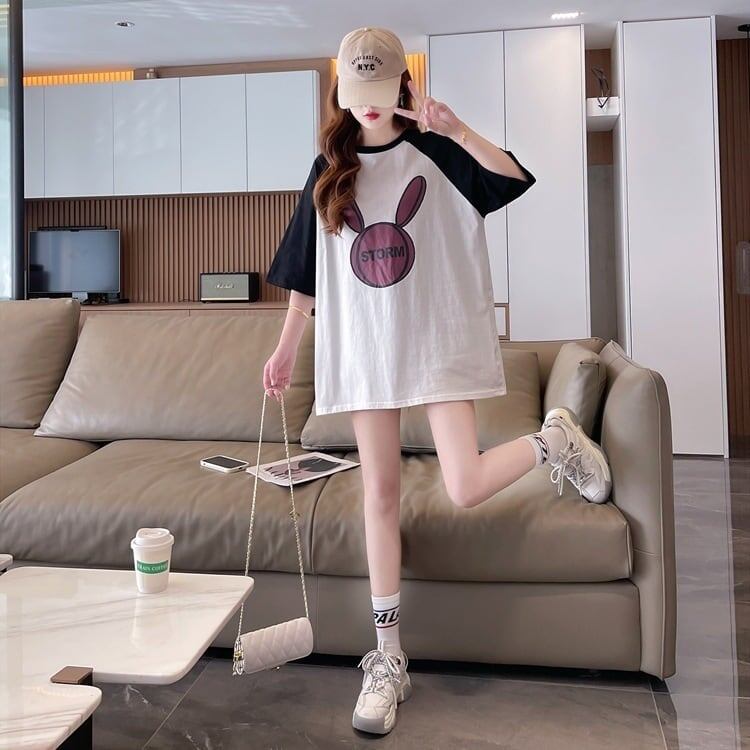 好感度UP ラグランTシャツ カラーマッチング 三色 プリント半袖 ＜S-3014＞