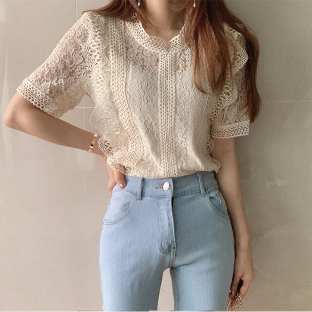 美人度アップ プリント ファッション ゆったり 全4色 半袖 Tシャツ＜S-11784＞