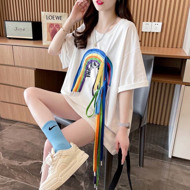 着回し力抜群 個性派 高見えデザイン 着心地良い 2色選択 半袖 Tシャツ <S-9277>