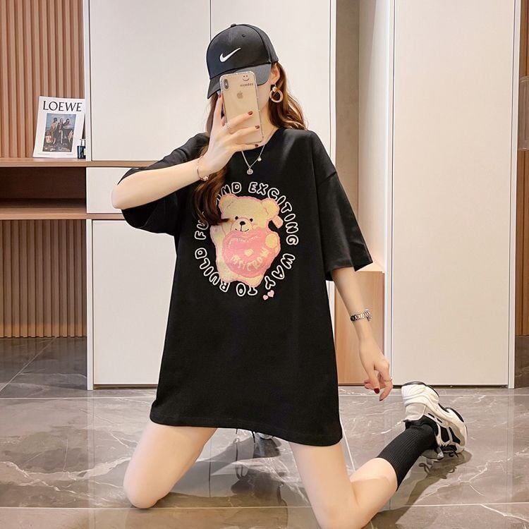 美人度アップ 好感度UP 海外トレンド カジュアル 全3色 半袖 Tシャツ ＜S-11641＞
