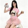 ファッション感満々 プリント シンプル Tシャツ S-13296