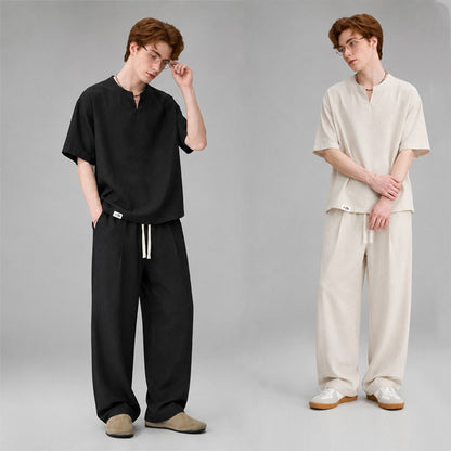 売れ筋 ゆったり Tシャツ & カジュアルパンツ セットアップ MO-80115