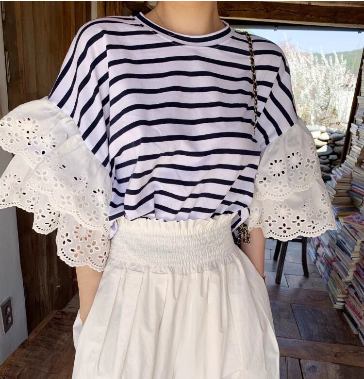 定番シンプル 大人可愛い 美人度アップ 早い者勝ち カジュアル 共2色 Tシャツ<S-12150>