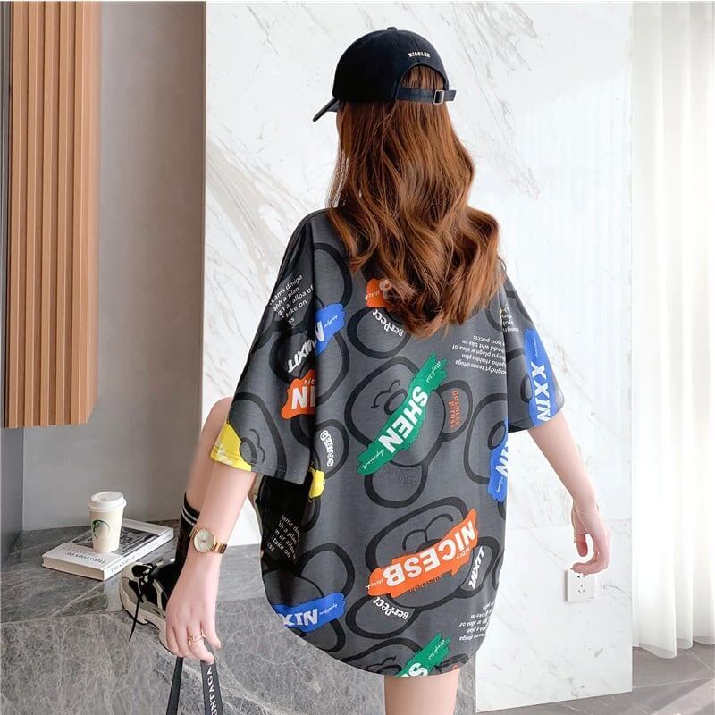 オシャレ度満点 プリント カジュアル Tシャツ カットソー＜S-3344＞