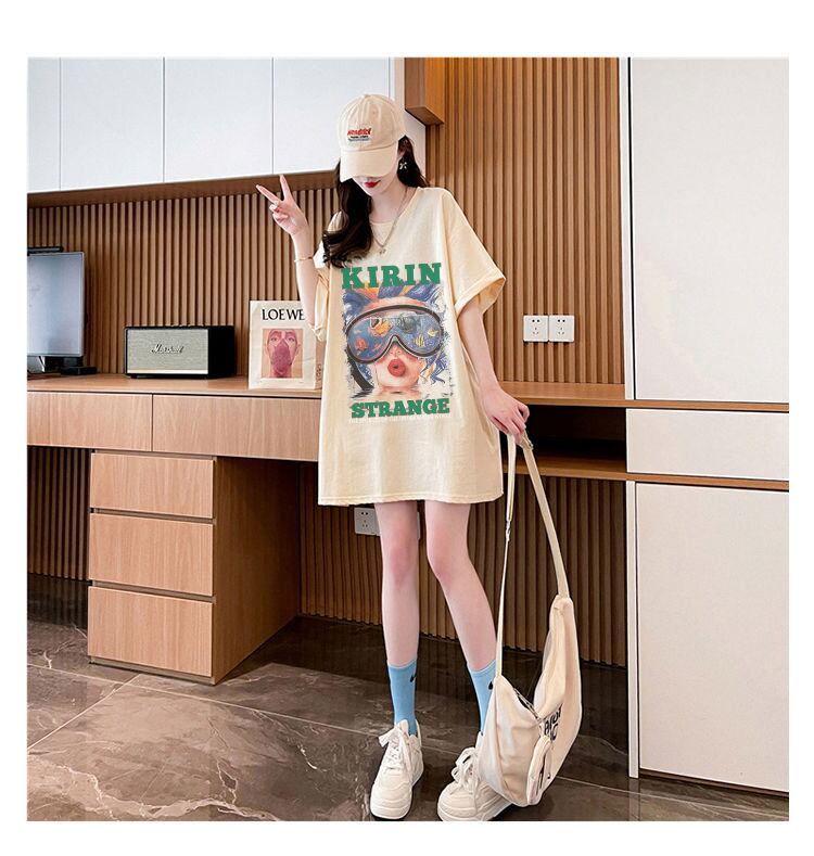 【半額！期間限定！！】話題沸騰中 カジュアル アバンギャルド プリント 3色選択 半袖Tシャツ＜S-8581＞