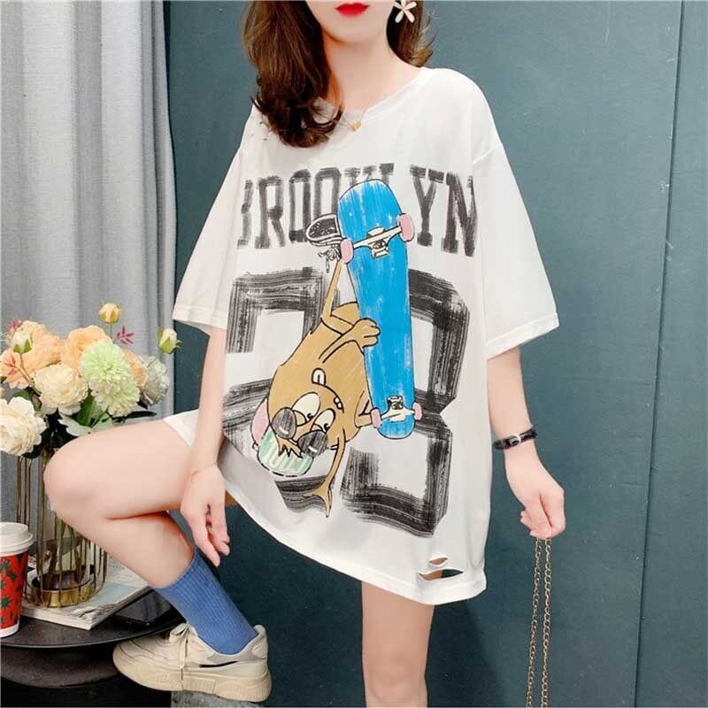 デザイン感 3色選択可 チャーミング プリント Tシャツ カットソー＜S-3164＞