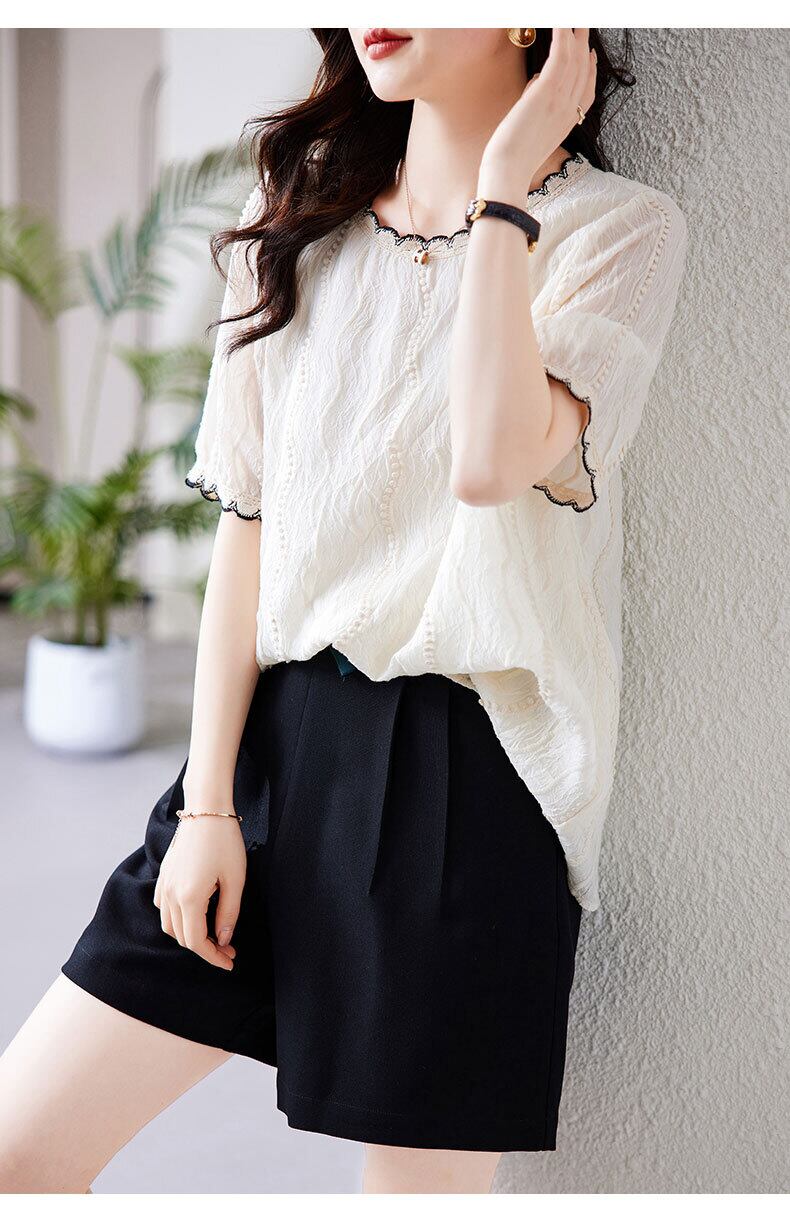 話題沸騰中 美人度アップ 上質 半袖Ｔシャツ<S-8367>