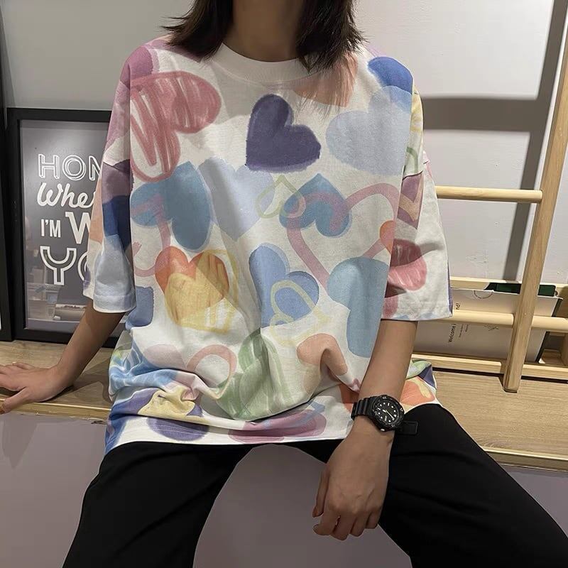 個性的なデザイン プリント 好感度満載 Tシャツ カットソー＜S-3317＞