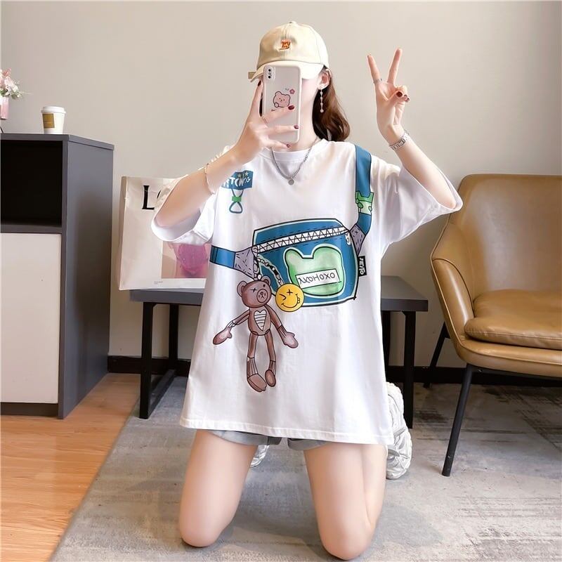 個性的なデザイン 3色選択可 一目惚れ プリント Tシャツ カットソー＜S-3062＞