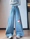 ゆったり ロング カジュアル デニムパンツ U-13573
