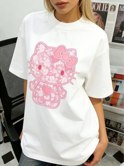 ゆったり 体型カバー ファッショ 半袖  Tシャツ S-13228
