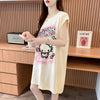 大人可愛い プリント ゆったり レディース ワンピース S-13270