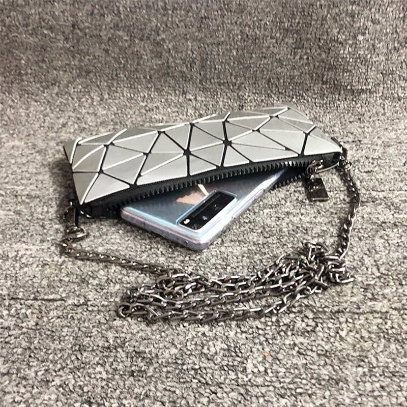 大人気 グラデーション おしゃれ 菱形 スマホバッグ 合わせやすい ショルダバッグ ＜S-2086＞
