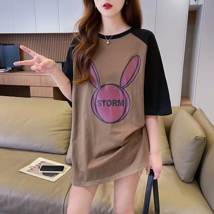 好感度UP ラグランTシャツ カラーマッチング 三色 プリント半袖 ＜S-3014＞