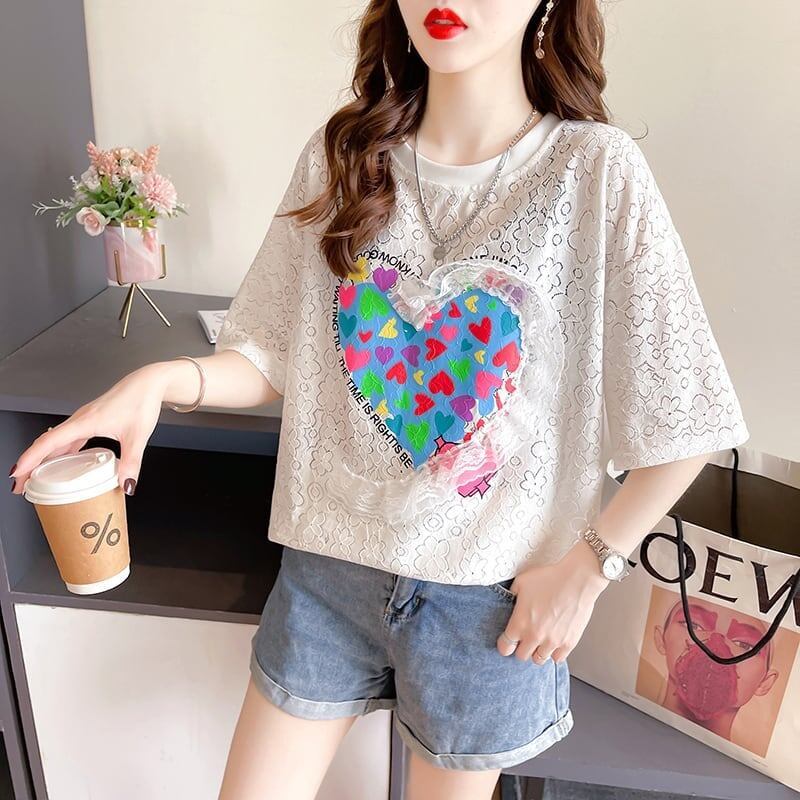 オシャレ度満点 プリント 高級感溢れる Tシャツ カットソー＜S-3336＞