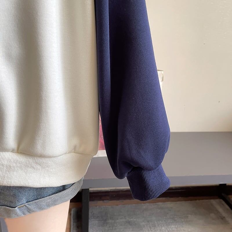 秋の新作スマイル長袖Tシャツトップス<S-5028>