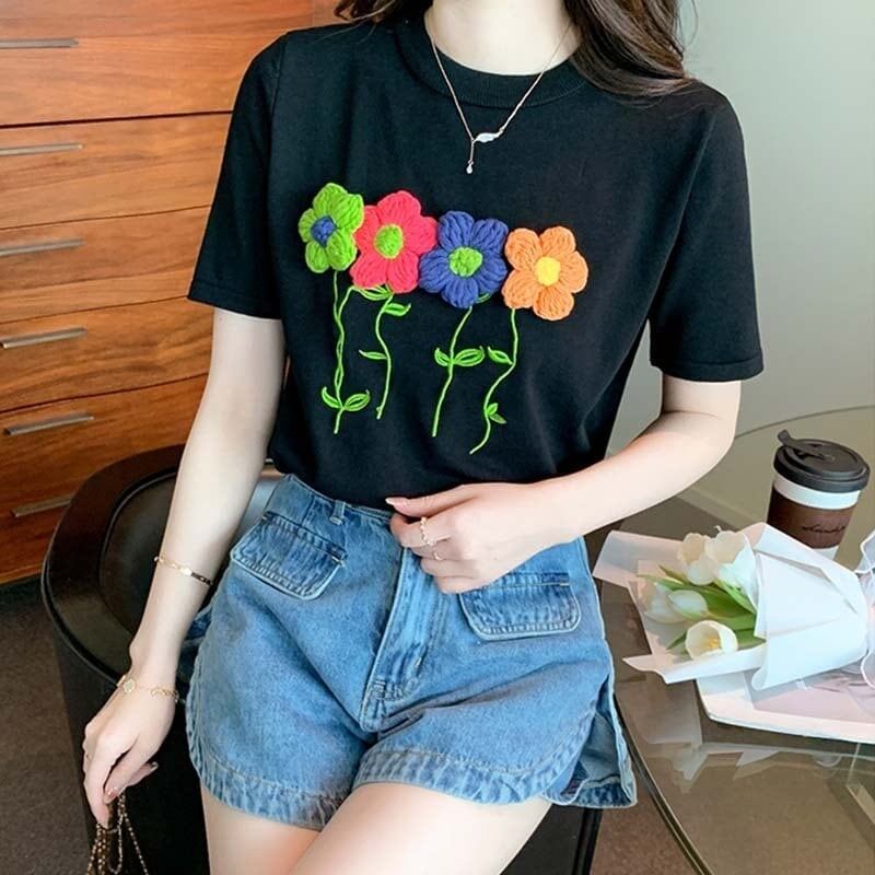 個性的なデザイン プリント 一目惚れ Tシャツ カットソー＜S-3273＞